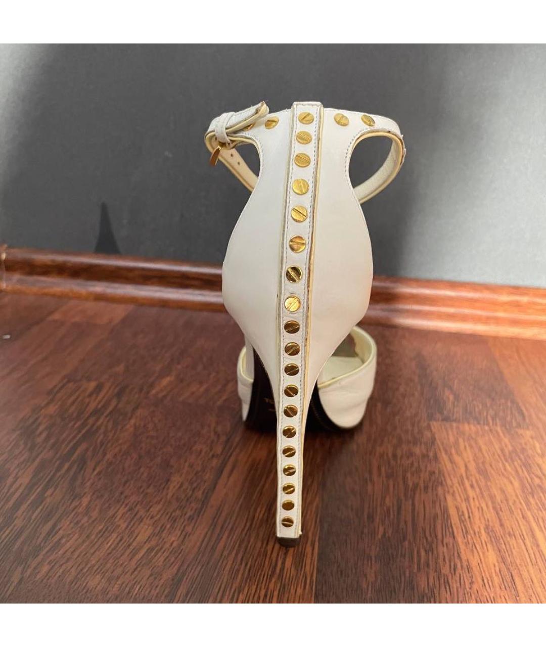 TOM FORD Белые кожаные босоножки, фото 3