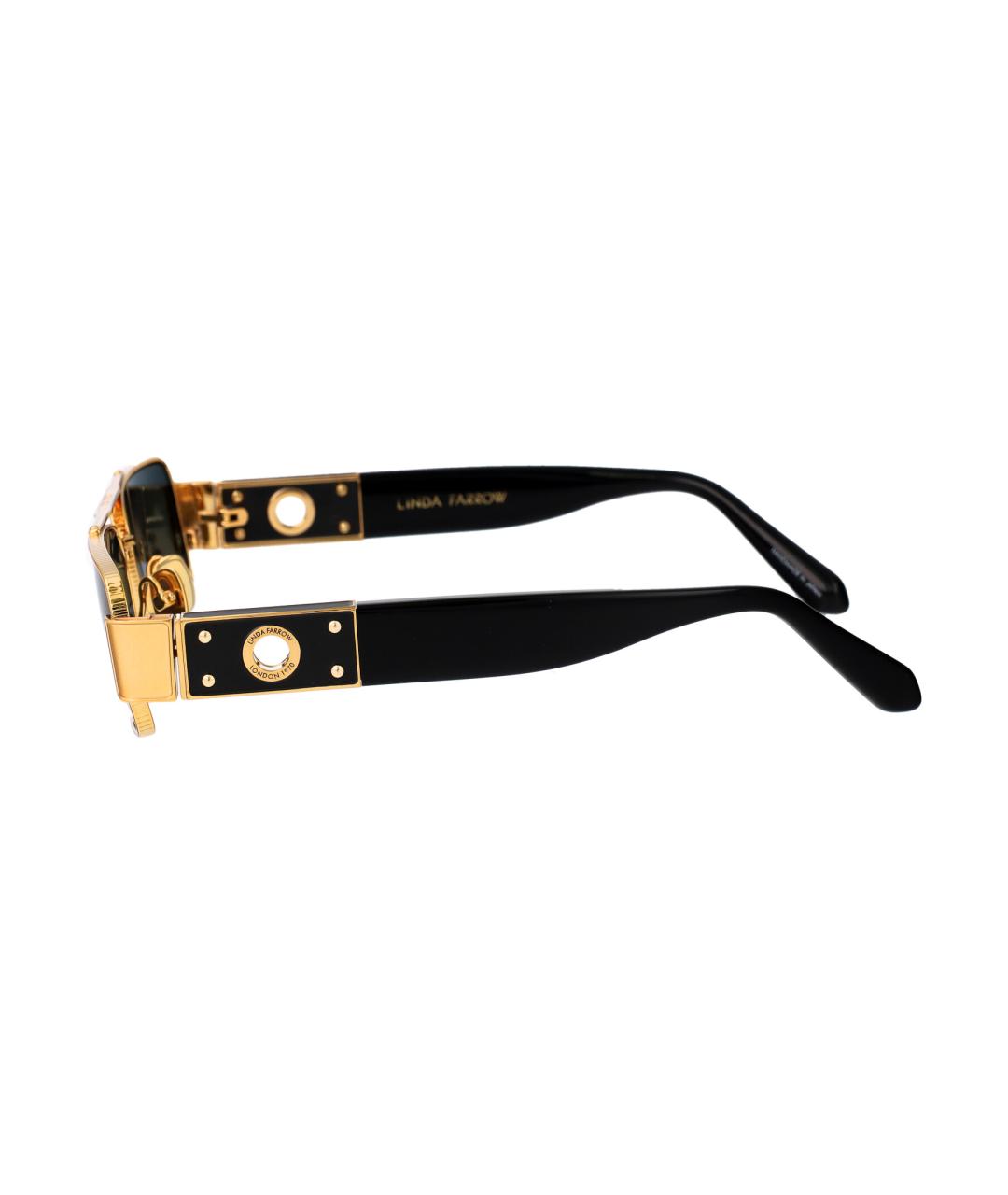 LINDA FARROW Желтые солнцезащитные очки, фото 3