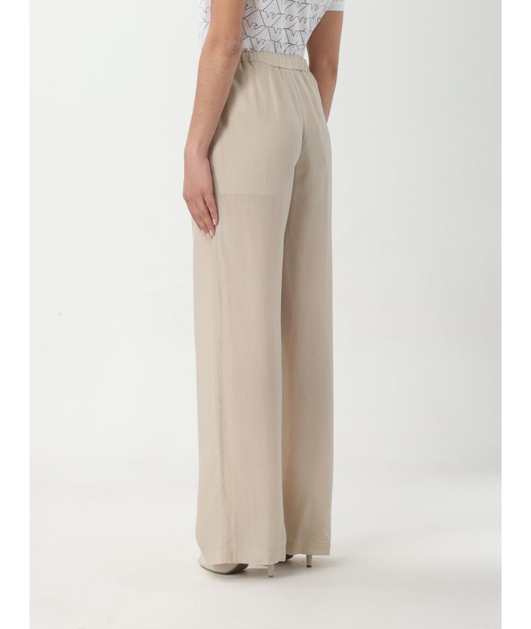 EMPORIO ARMANI Бежевые прямые брюки, фото 3