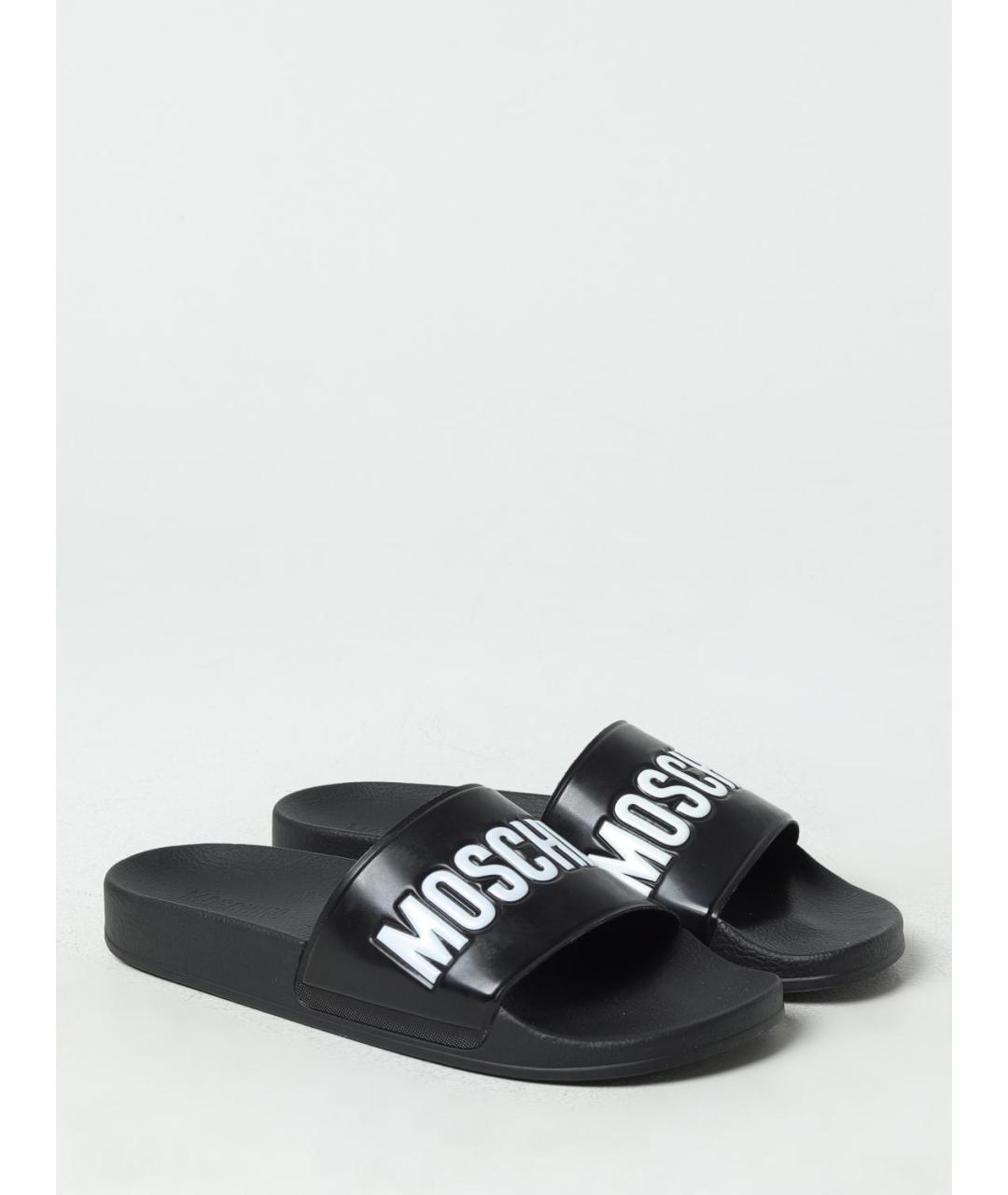 MOSCHINO Черные шлепанцы, фото 2