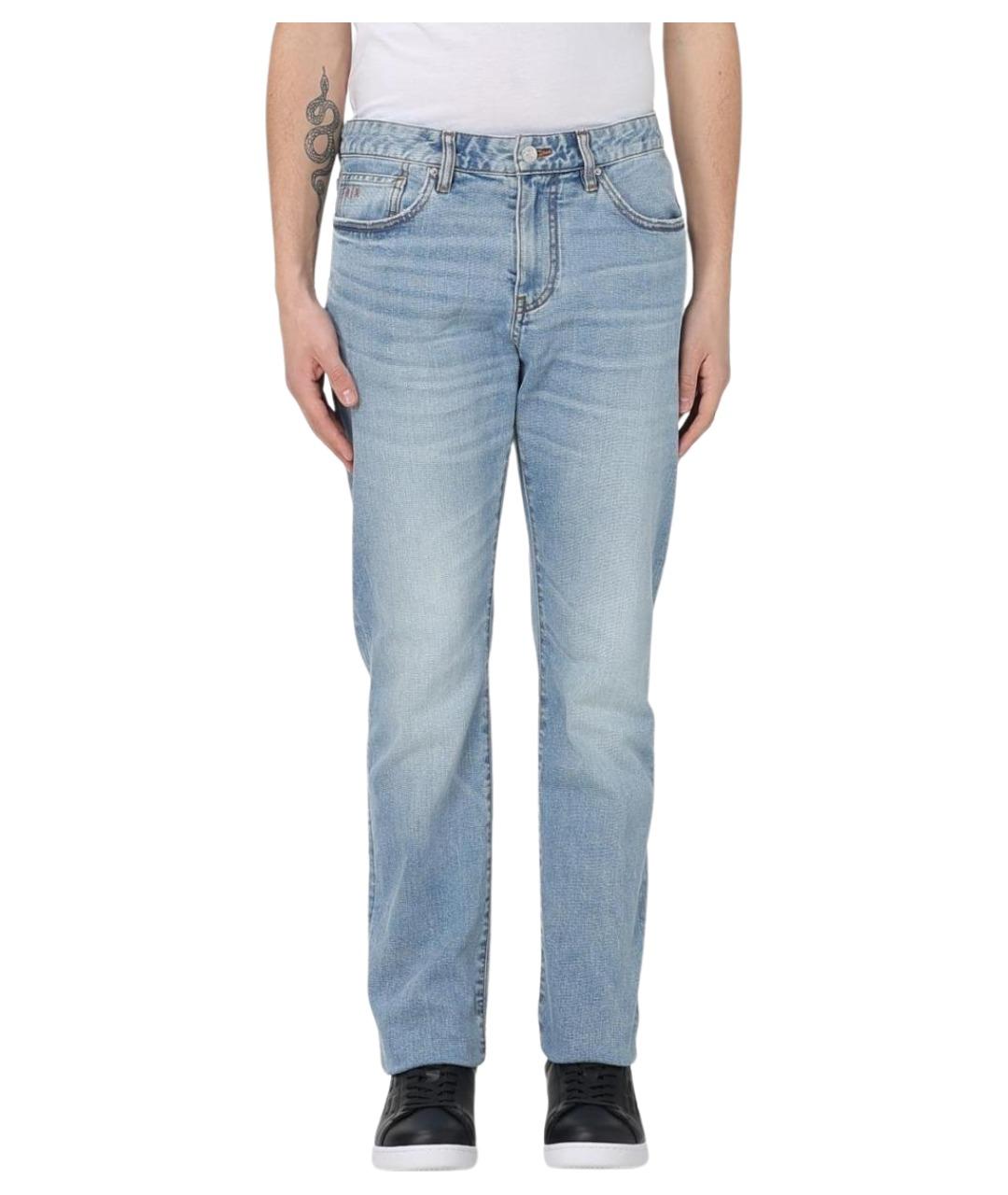 ARMANI EXCHANGE Хлопковые прямые джинсы, фото 1