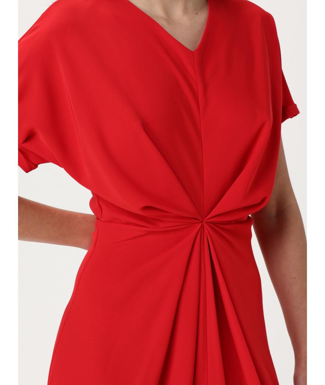 MEIMEIJ Красное полиэстеровое повседневное платье, фото 3