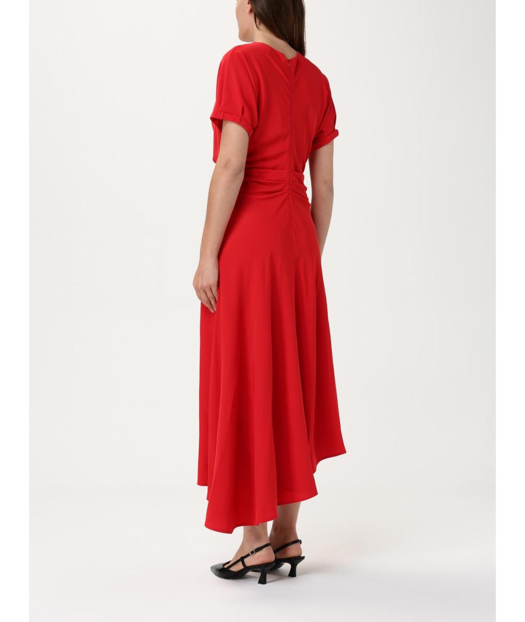 MEIMEIJ Красное полиэстеровое повседневное платье, фото 2