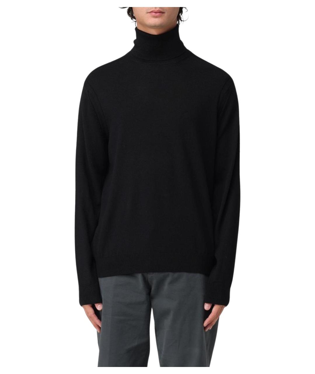 ARMANI EXCHANGE Черный шерстяной джемпер / свитер, фото 1