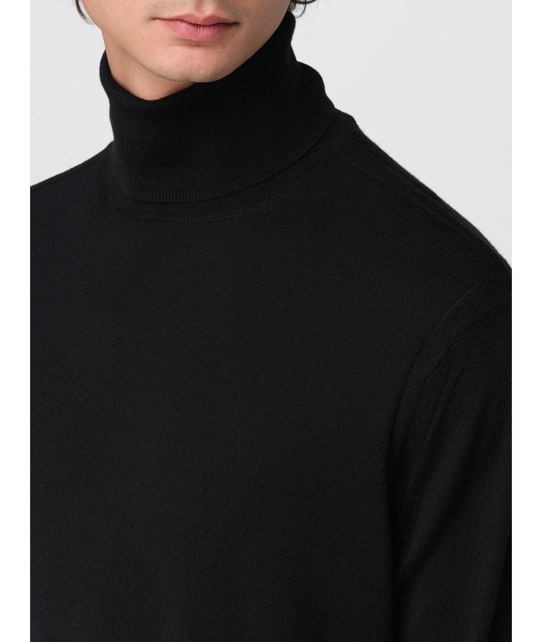 ARMANI EXCHANGE Черный шерстяной джемпер / свитер, фото 3