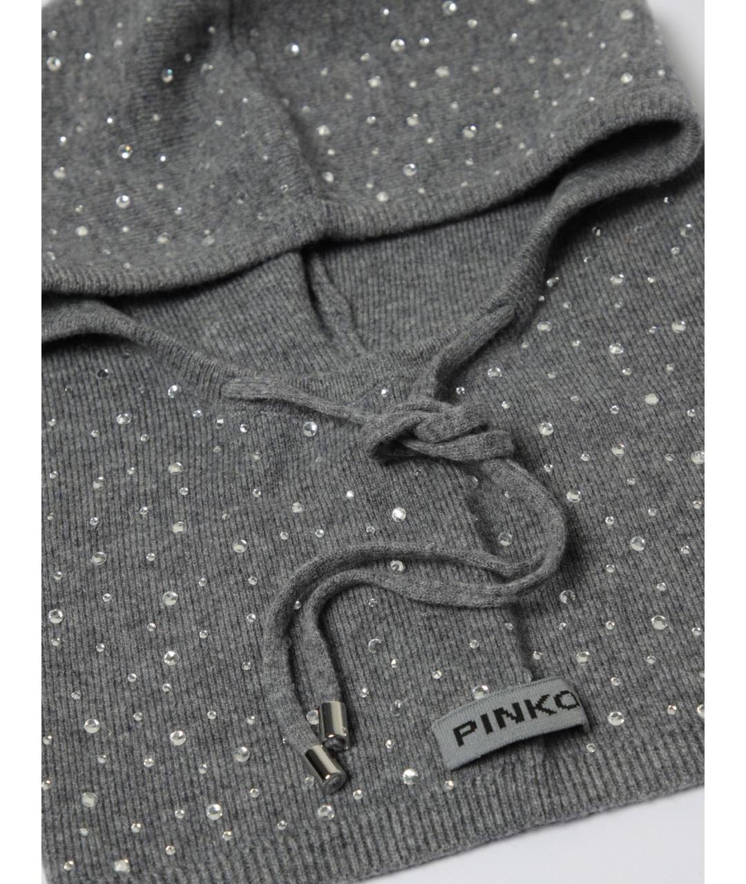 PINKO Серый шерстяной воротник, фото 2
