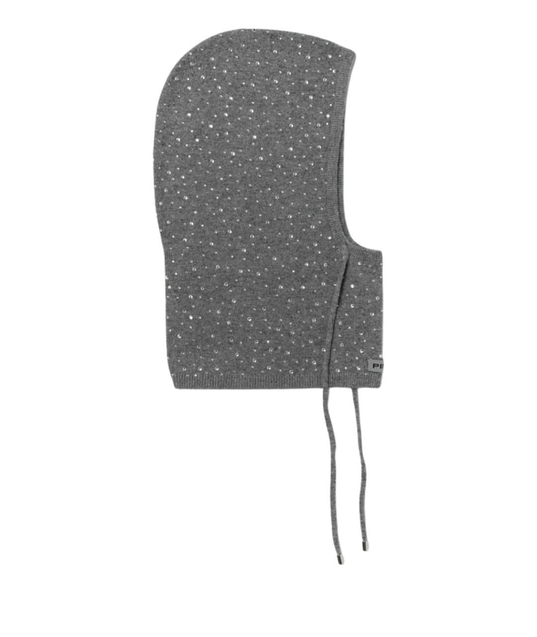 PINKO Серый шерстяной воротник, фото 1