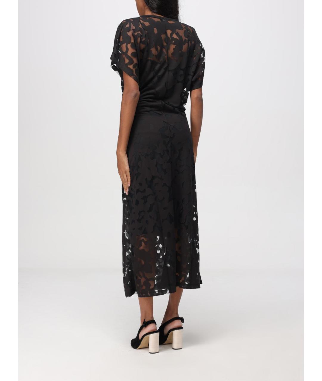 HUGO BOSS Черное вискозное повседневное платье, фото 2