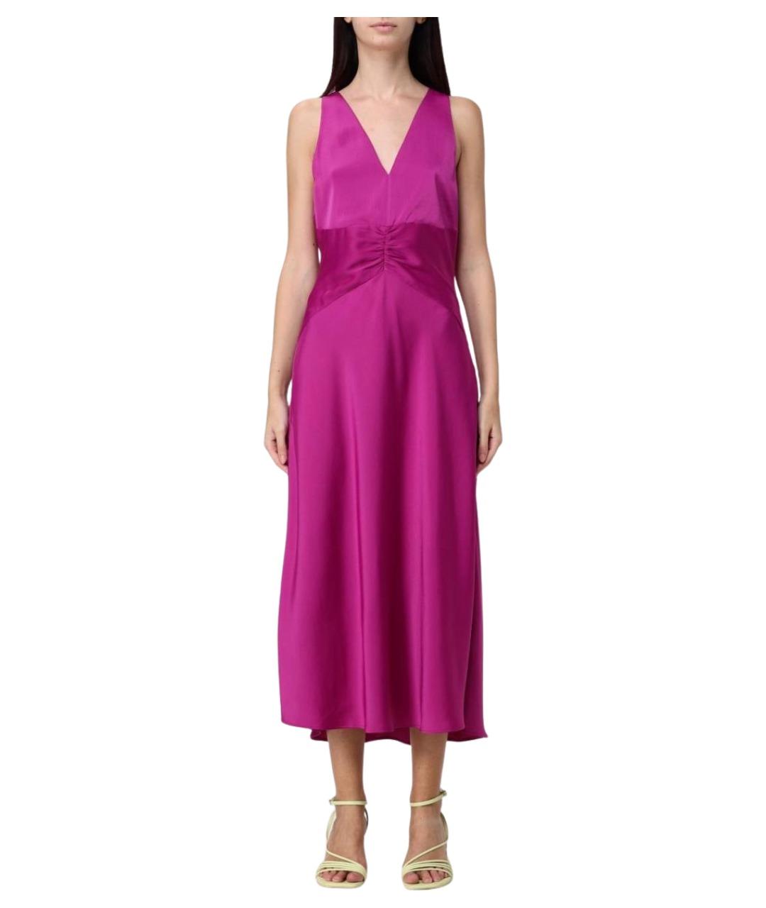 HUGO BOSS Фуксия полиэстеровое повседневное платье, фото 1