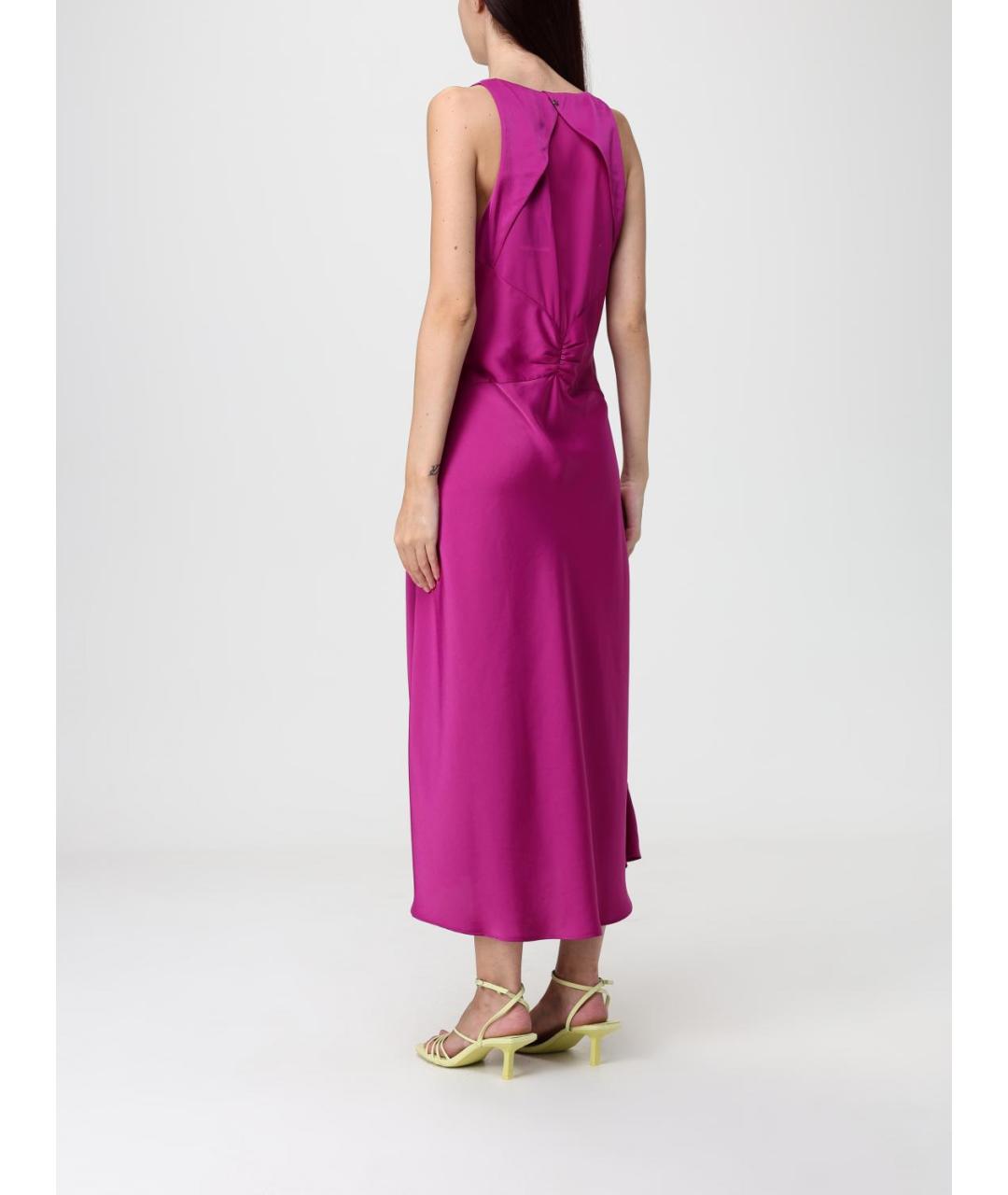 HUGO BOSS Фуксия полиэстеровое повседневное платье, фото 2