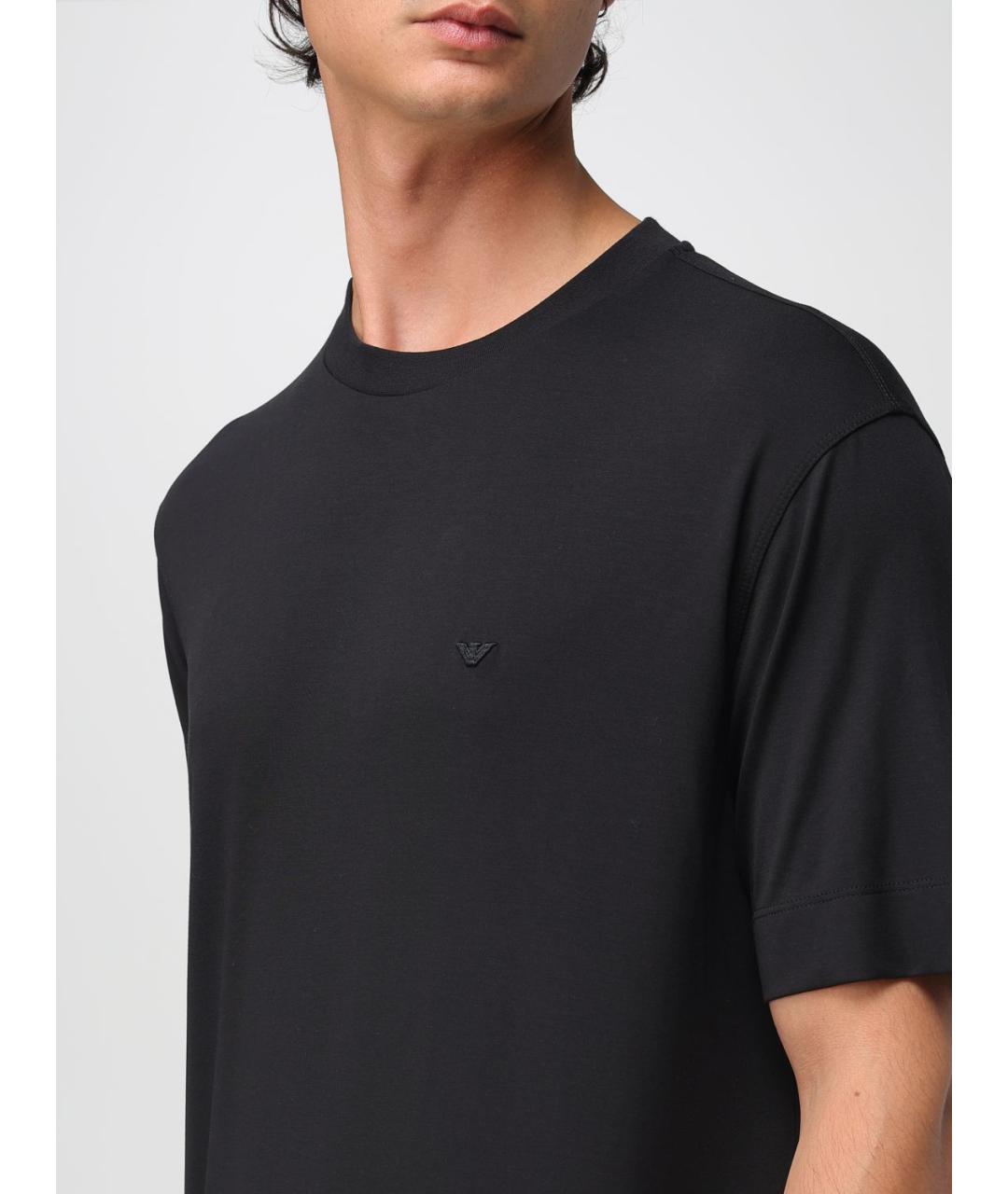 EMPORIO ARMANI Черная футболка, фото 3