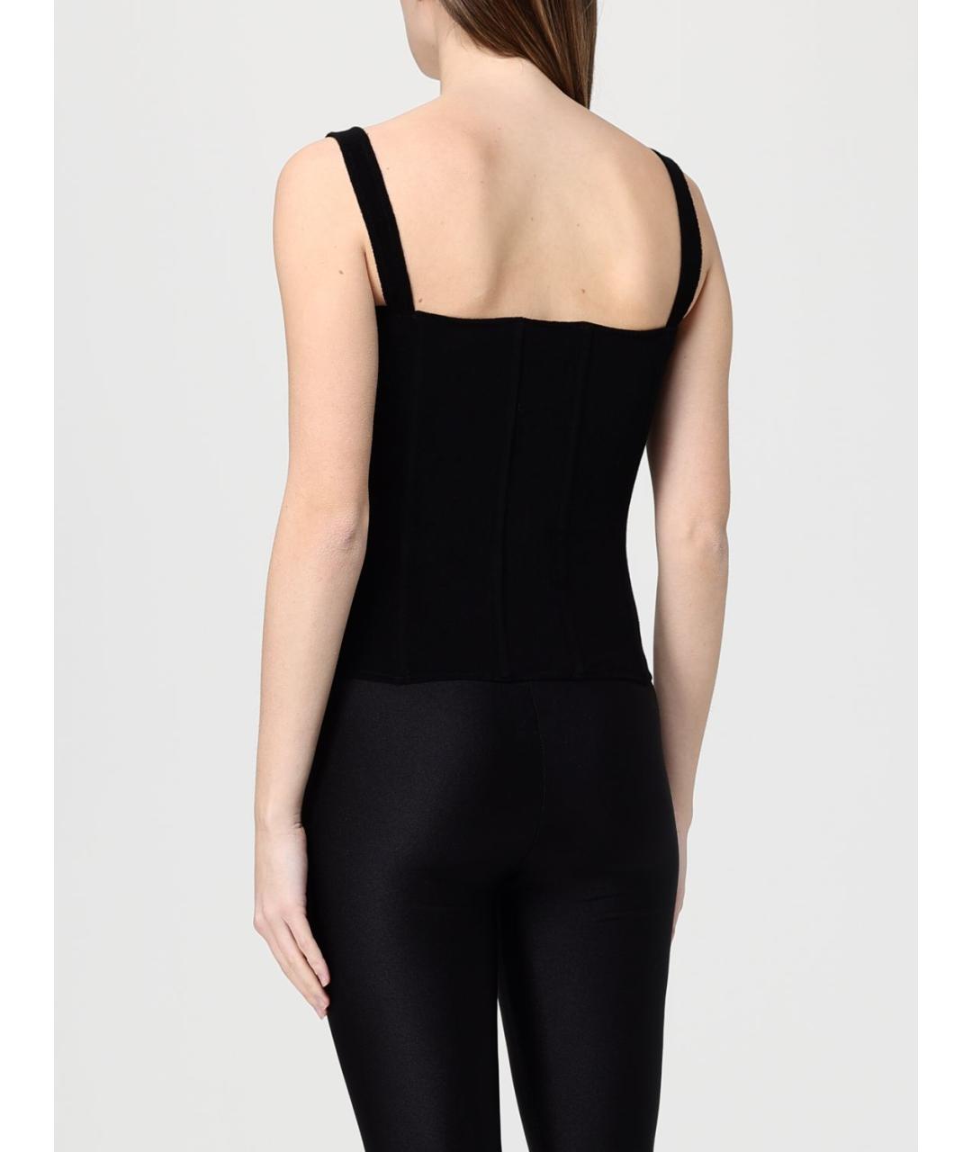 BALENCIAGA Черная хлопковая майка, фото 3