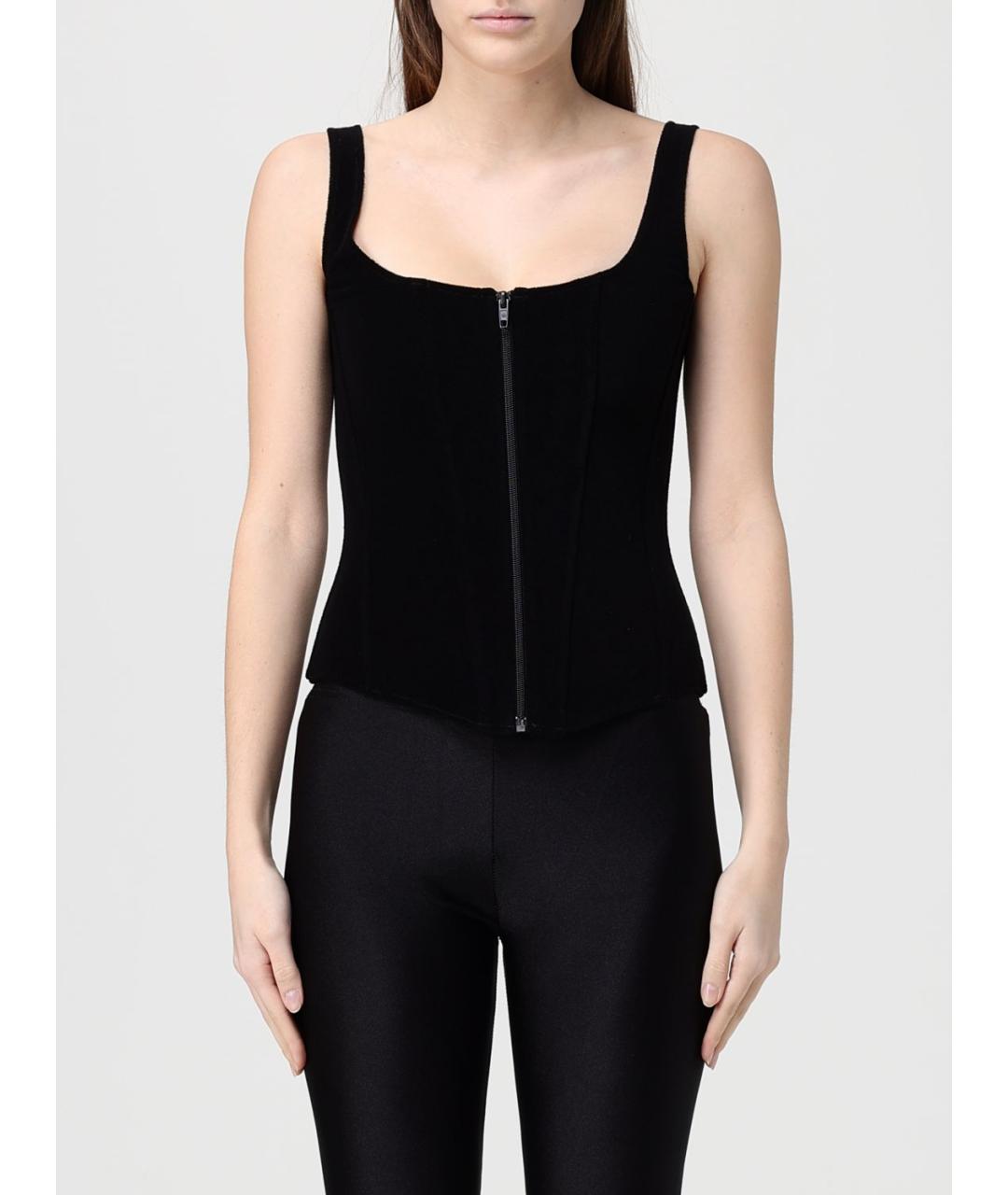 BALENCIAGA Черная хлопковая майка, фото 6