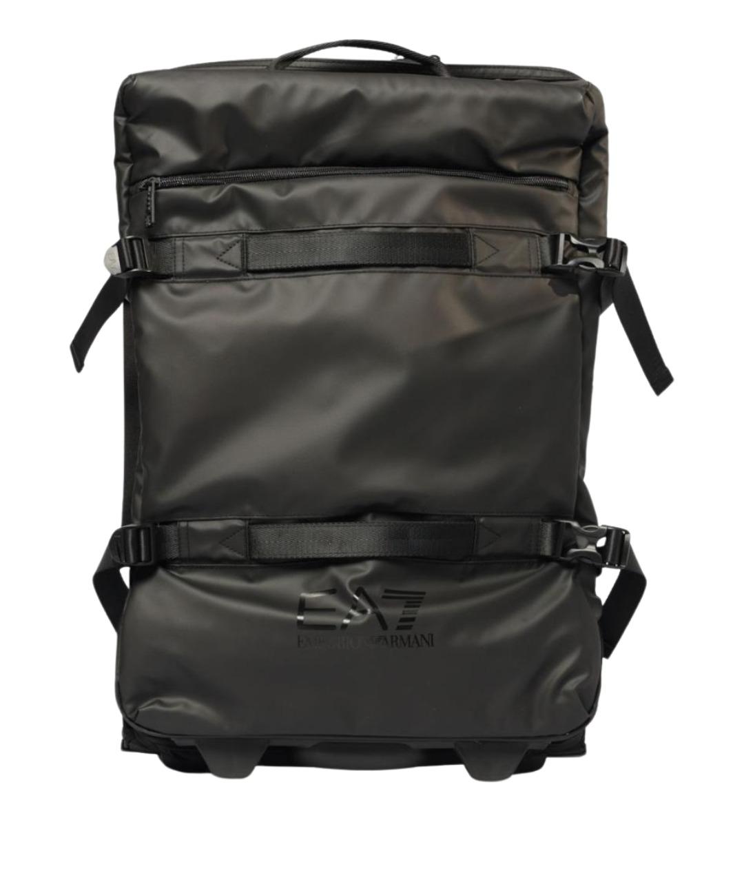 EA7 Черный тканевый чемодан, фото 1