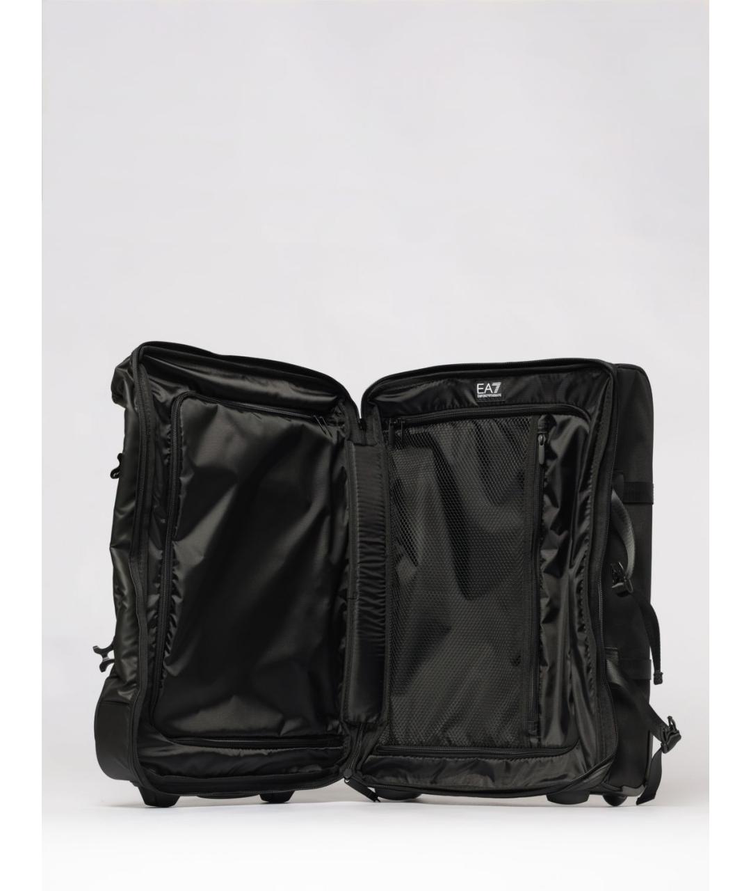 EA7 Черный тканевый чемодан, фото 3