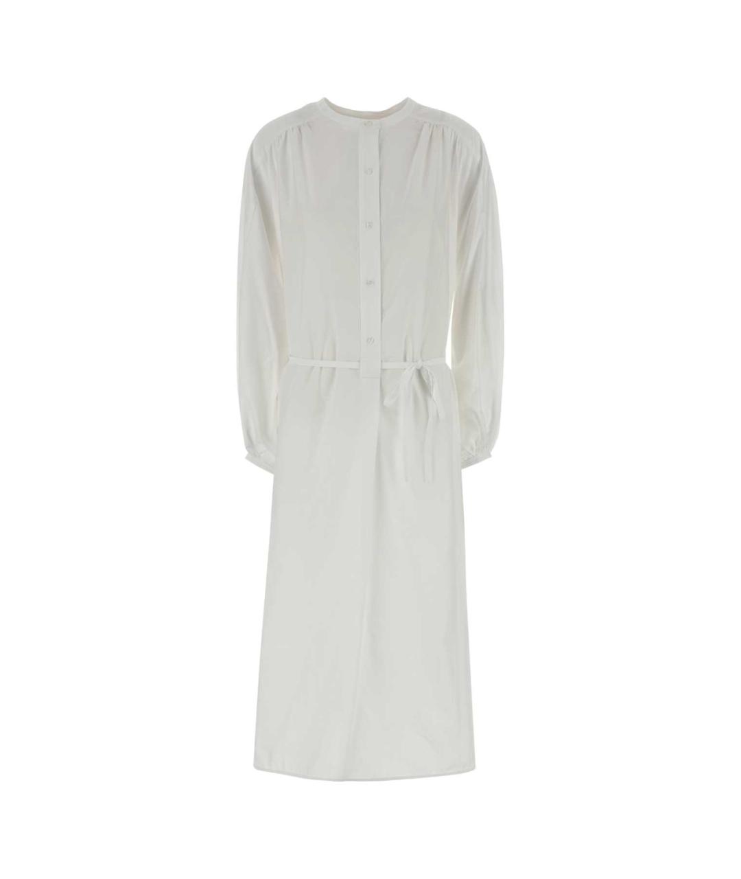LOULOU STUDIO Белое хлопковое повседневное платье, фото 1