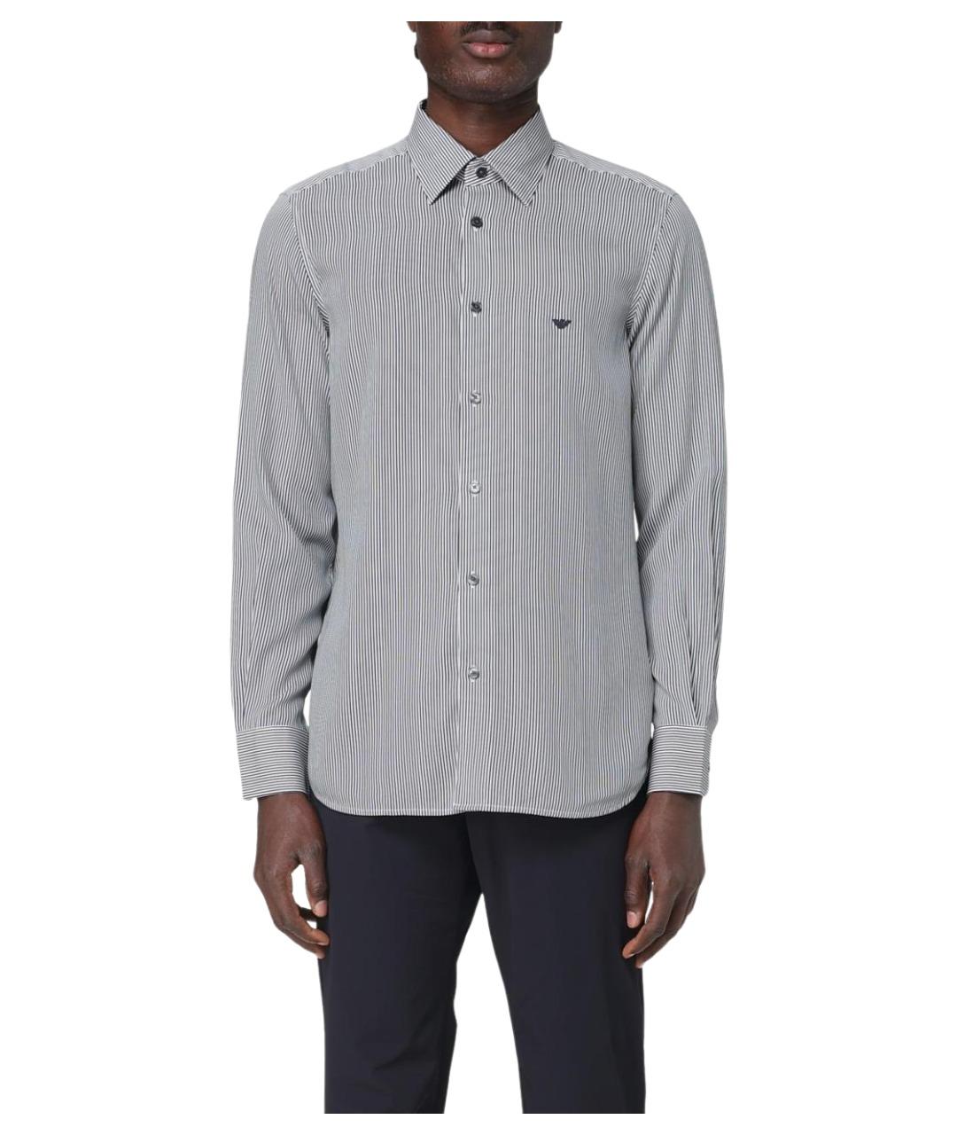 EMPORIO ARMANI Синяя кэжуал рубашка, фото 1