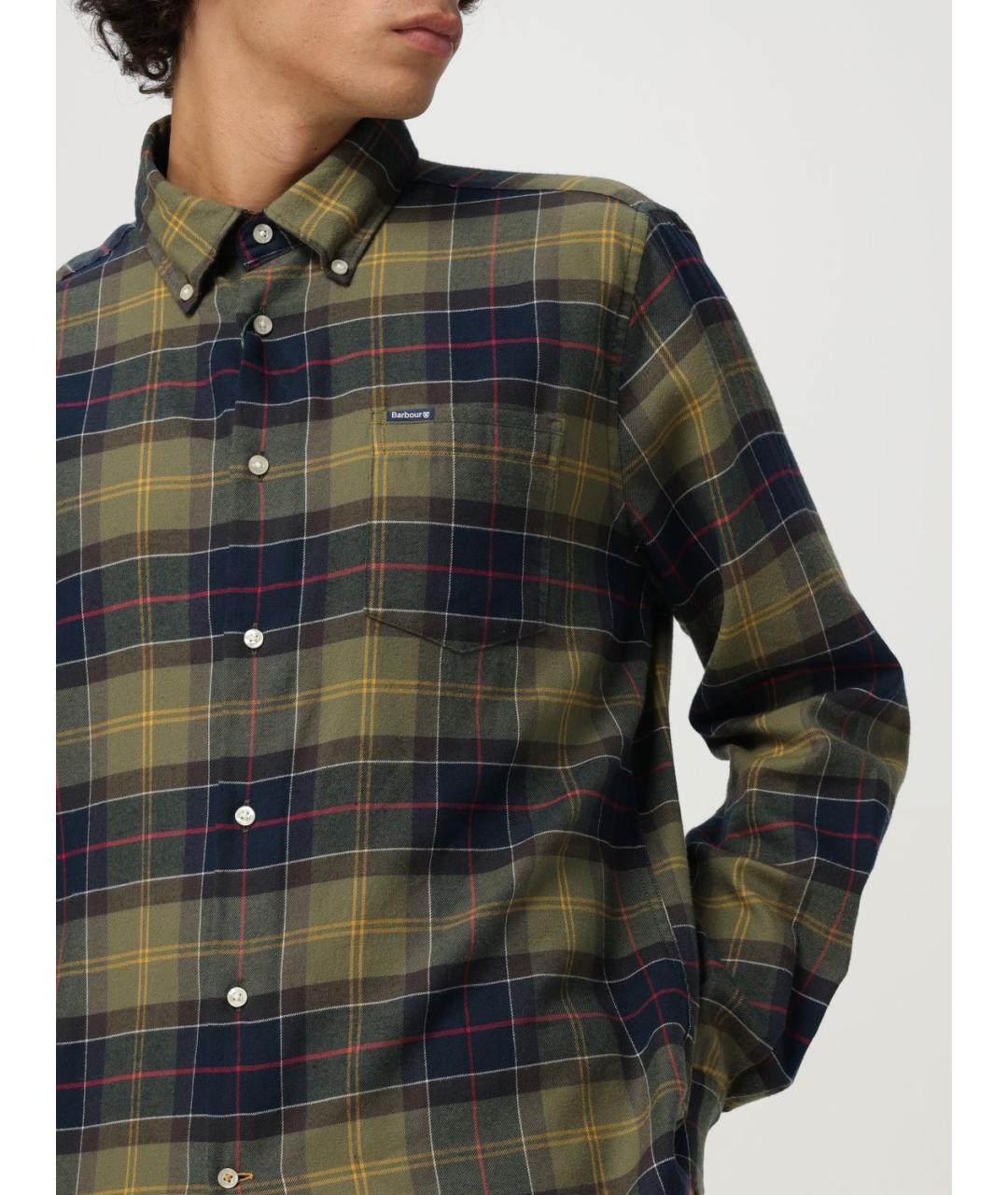 BARBOUR Зеленая хлопковая кэжуал рубашка, фото 3