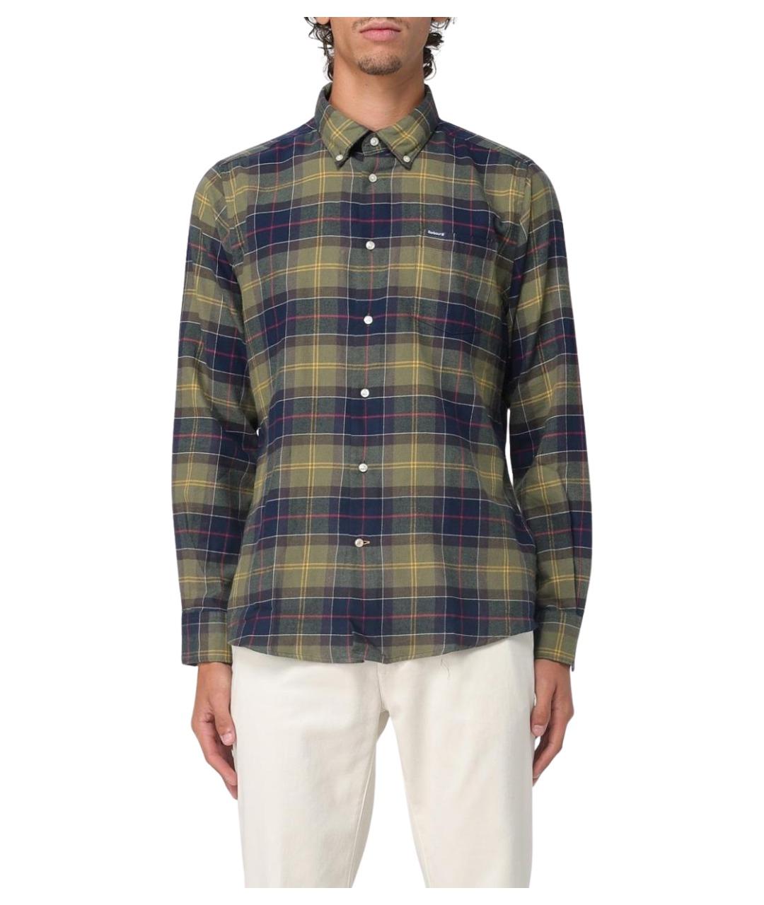 BARBOUR Зеленая хлопковая кэжуал рубашка, фото 1