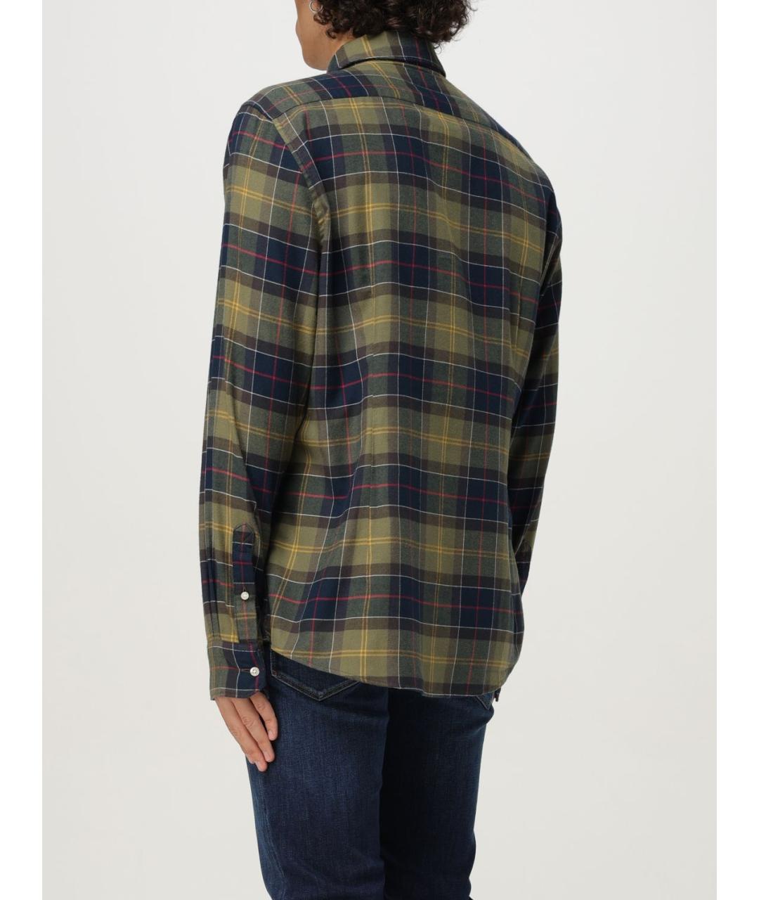 BARBOUR Зеленая хлопковая кэжуал рубашка, фото 2