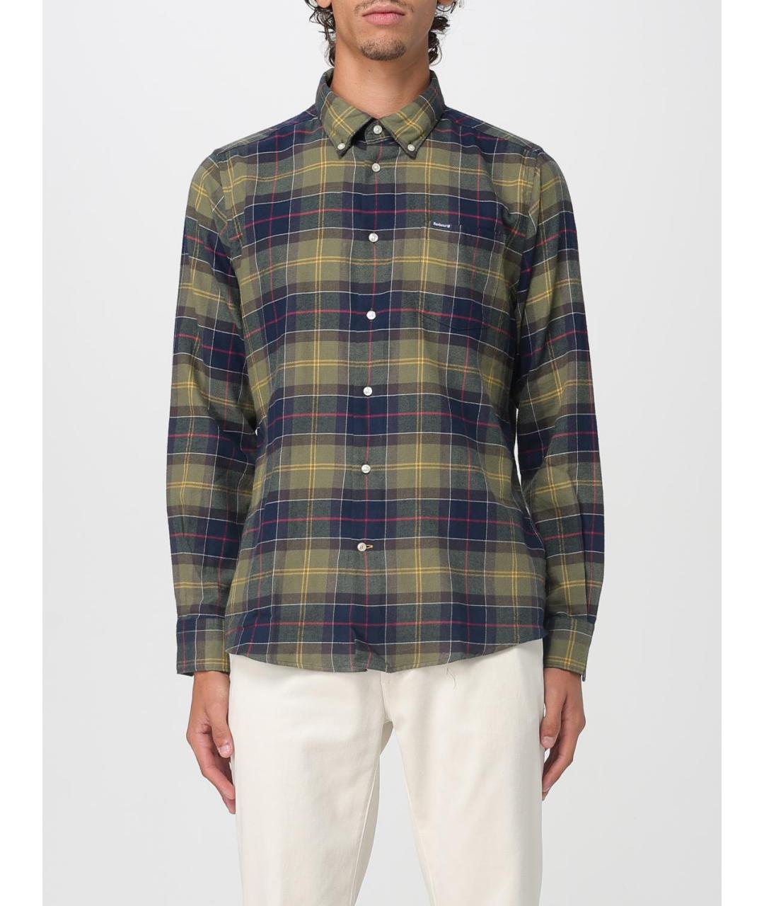 BARBOUR Зеленая хлопковая кэжуал рубашка, фото 4