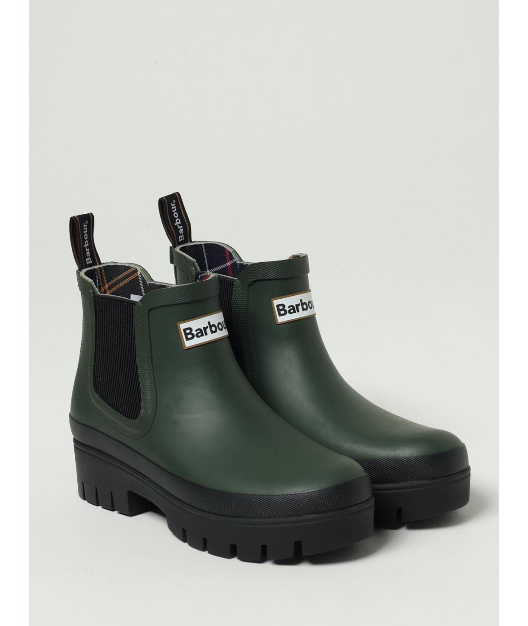 BARBOUR Хаки резиновые сапоги, фото 2