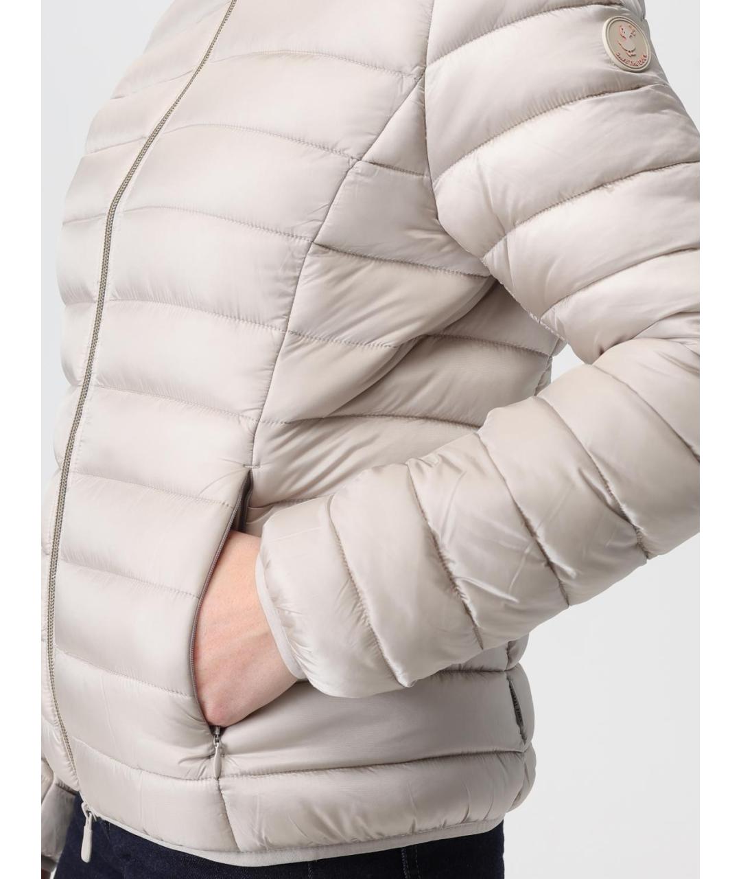 SAVE THE DUCK Бежевая полиамидовая куртка, фото 4