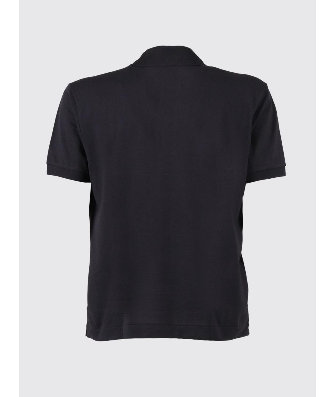 LACOSTE Черное хлопковое поло с коротким рукавом, фото 3