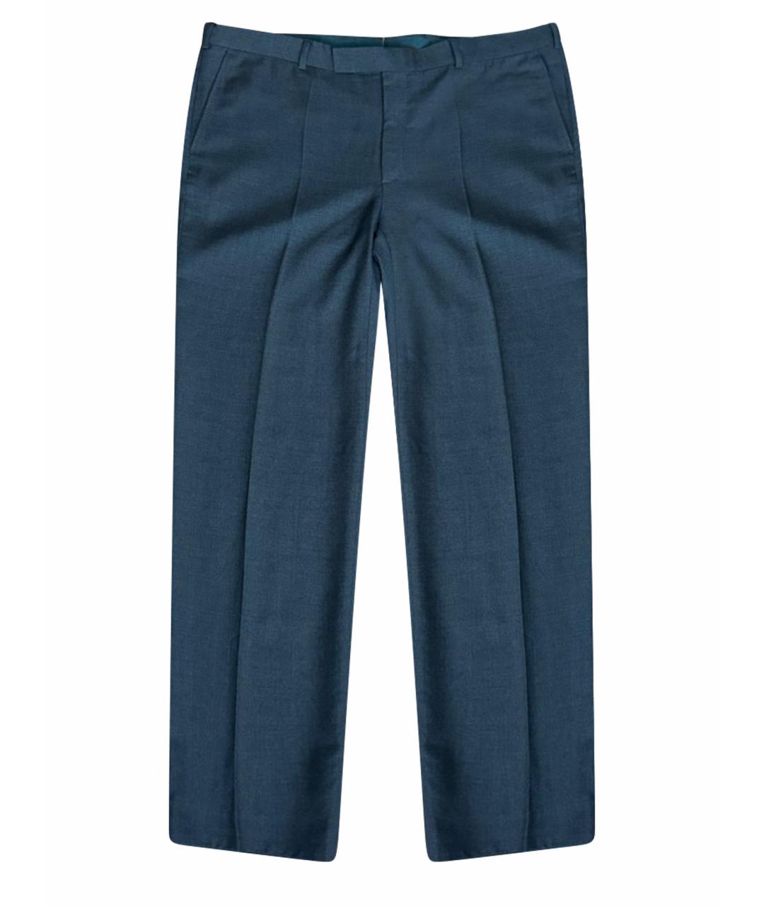 ZZEGNA Антрацитовые шерстяные классические брюки, фото 1