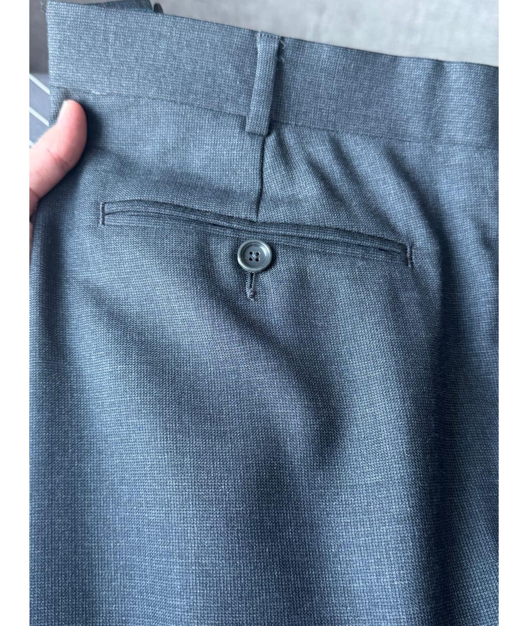 ZZEGNA Антрацитовые шерстяные классические брюки, фото 4