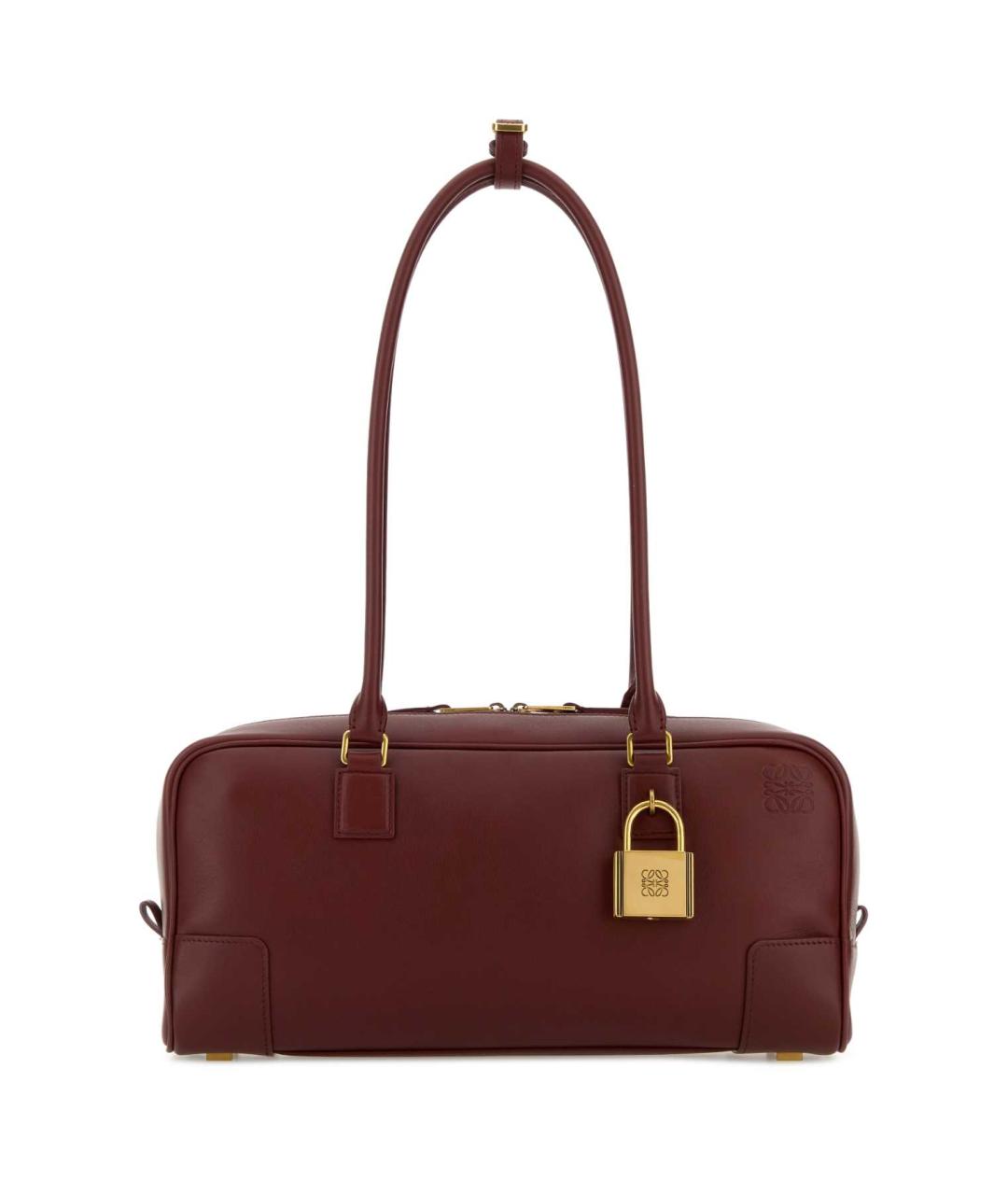 LOEWE Бордовая кожаная сумка через плечо, фото 1