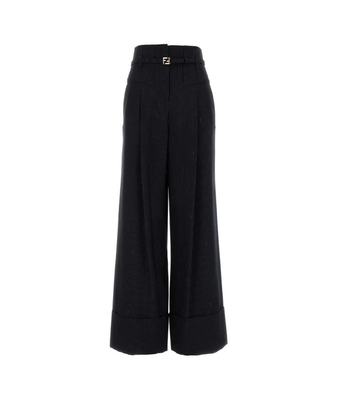 FENDI Мульти шерстяные брюки широкие, фото 1