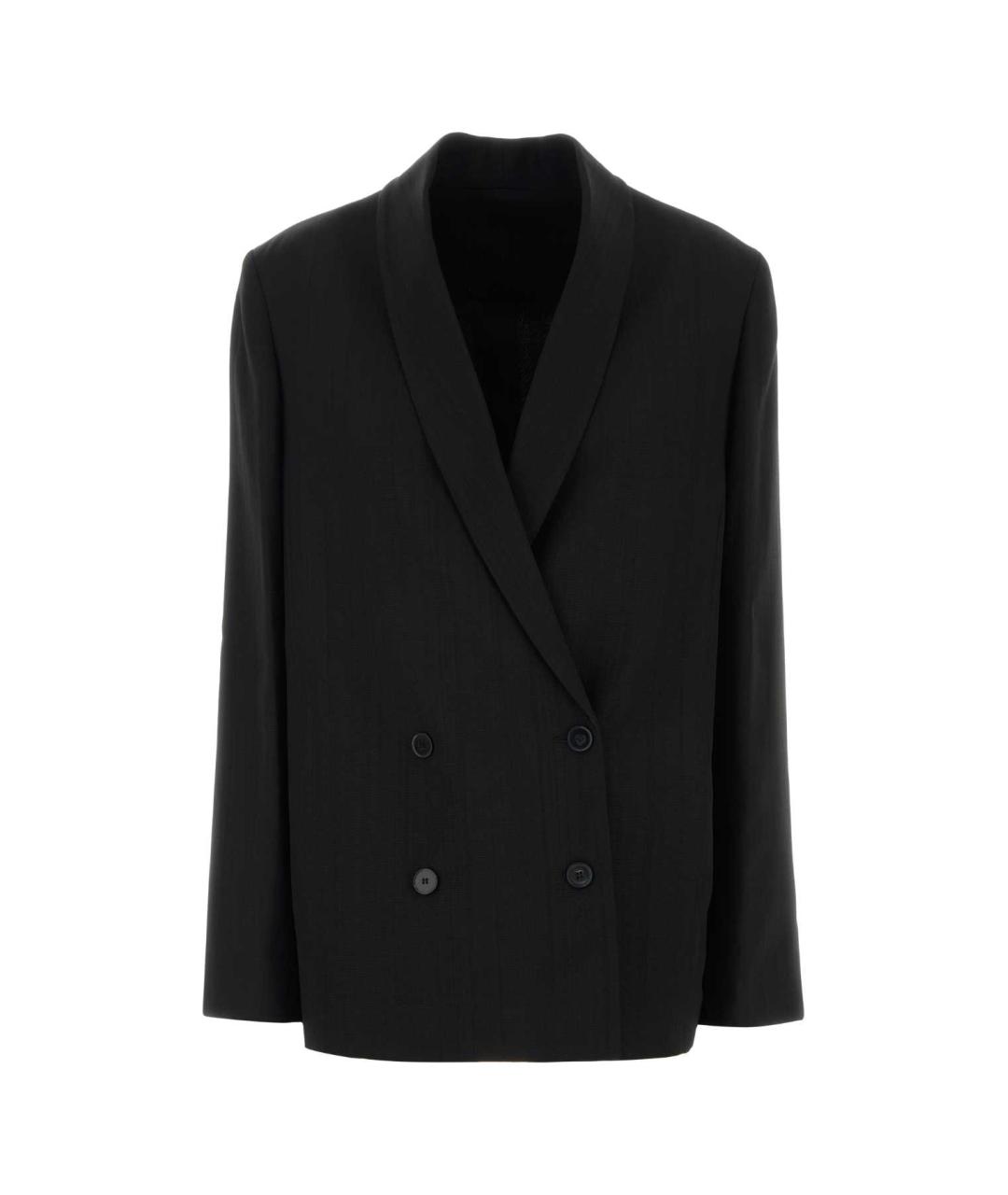 LOULOU STUDIO Черный вискозный жакет/пиджак, фото 1