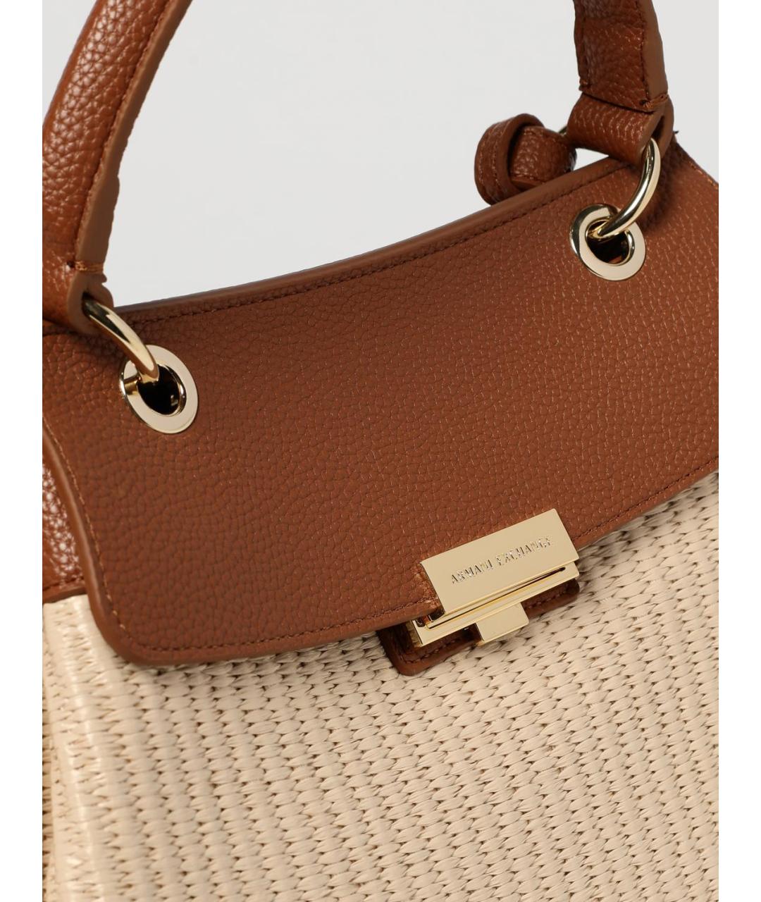 ARMANI EXCHANGE Бежевая сумка с короткими ручками, фото 3