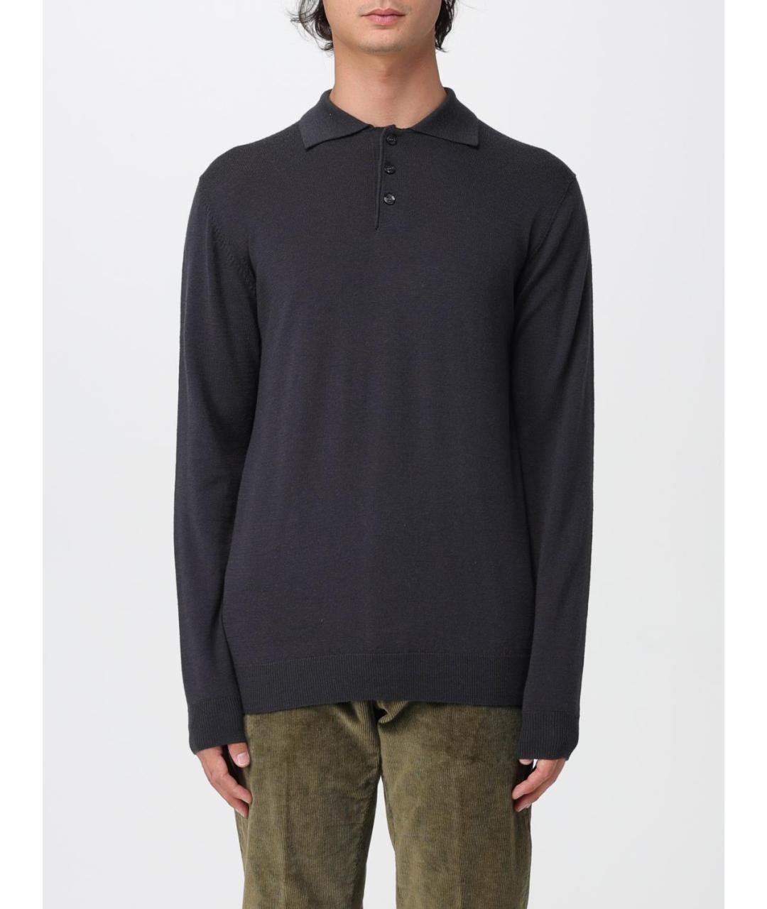ADD Антрацитовое поло с длинным рукавом, фото 4