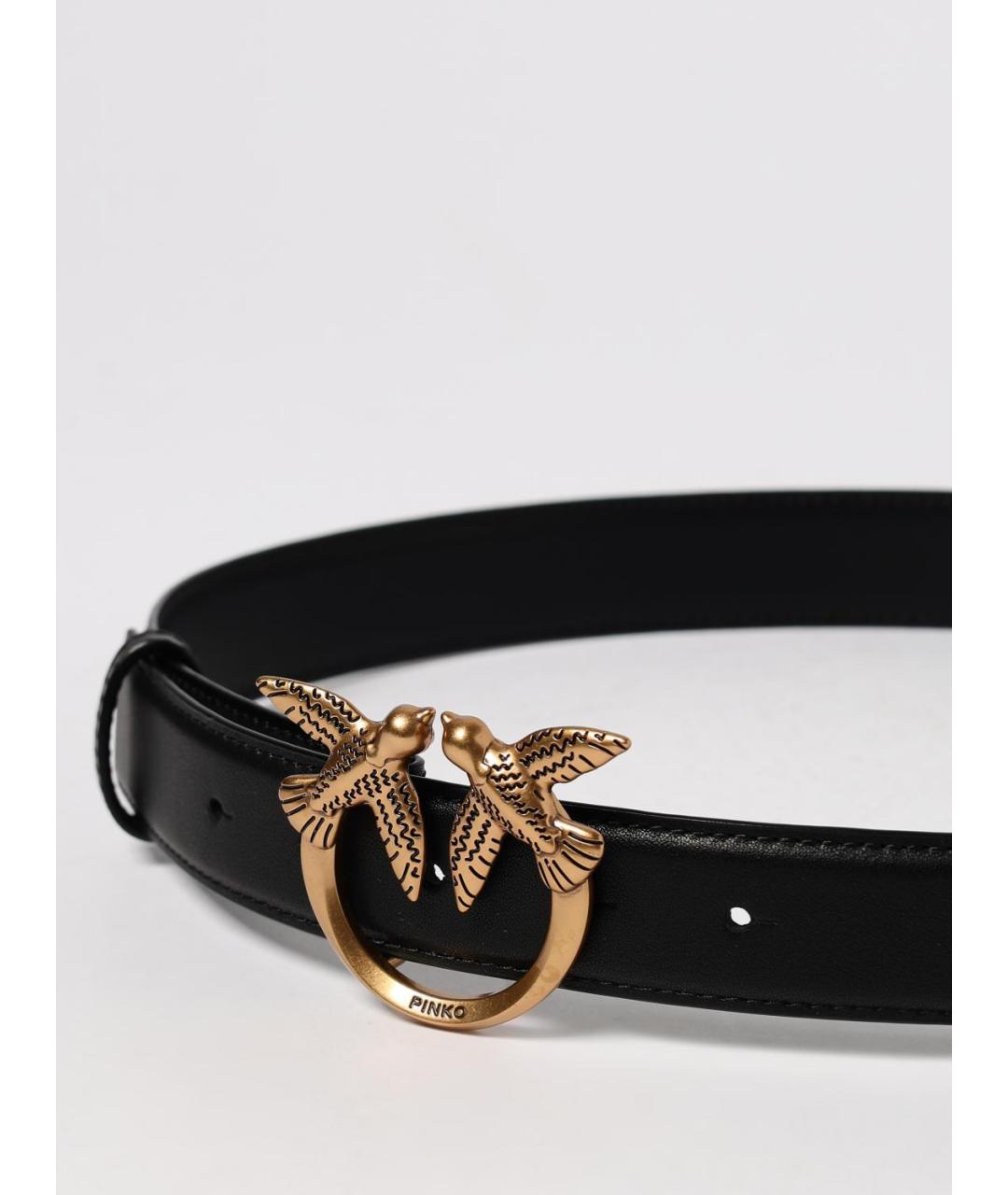 PINKO Черный кожаный ремень, фото 2