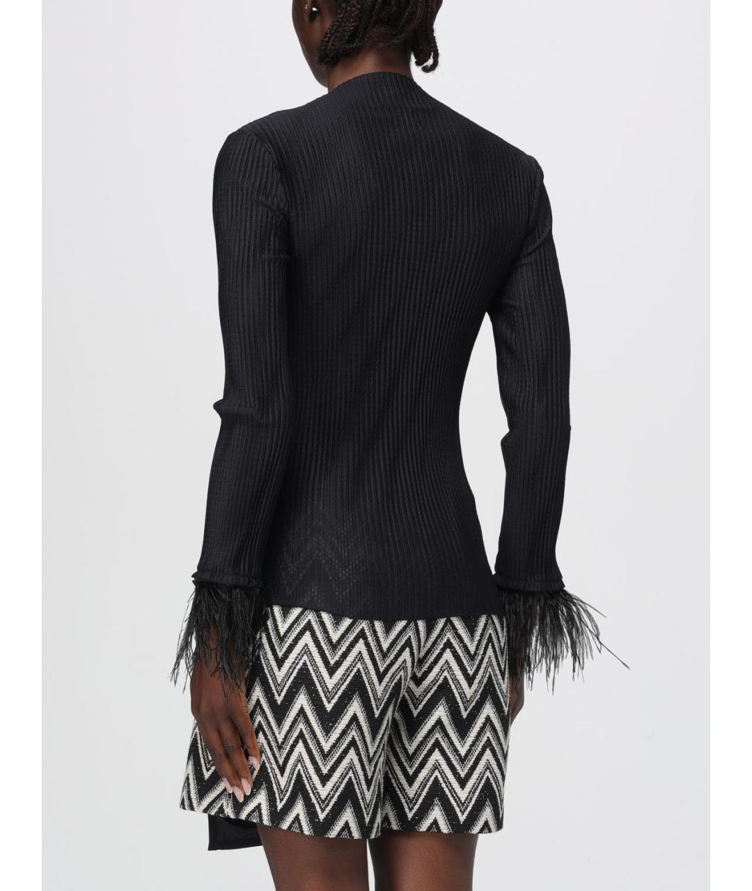 HUGO BOSS Черный полиэстеровый джемпер / свитер, фото 2