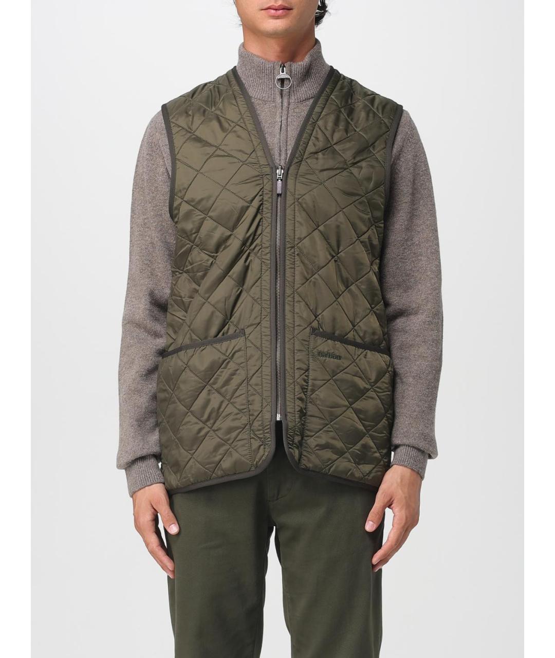 BARBOUR Хаки жилет, фото 5