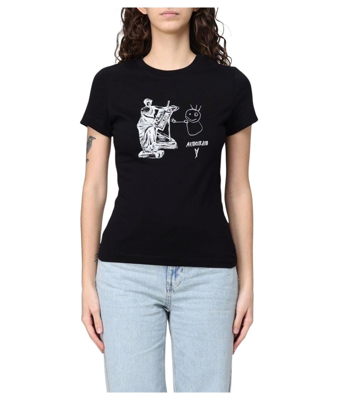 MOSCHINO JEANS Черная хлопковая футболка, фото 1