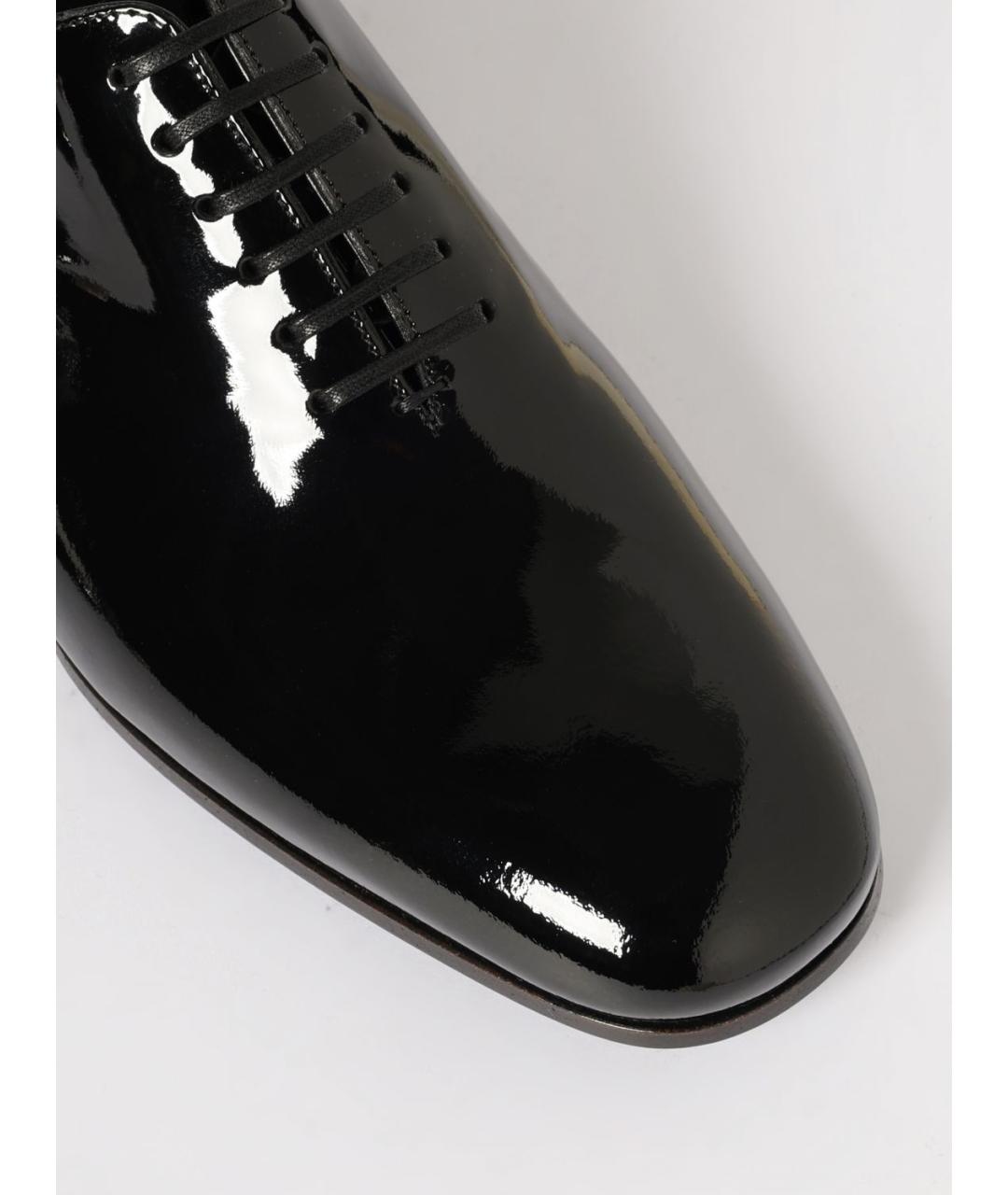 FERRAGAMO Черные кожаные туфли, фото 4