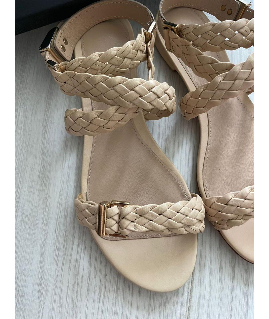 DEIMILLE Бежевые кожаные сандалии, фото 4