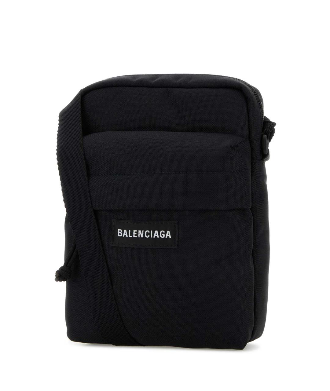 BALENCIAGA Черная тканевая сумка на плечо, фото 2