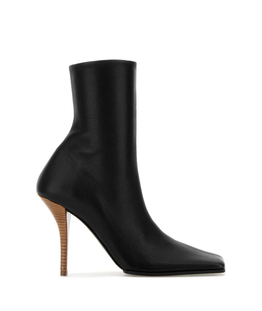 ALAIA Черные кожаные ботильоны, фото 1