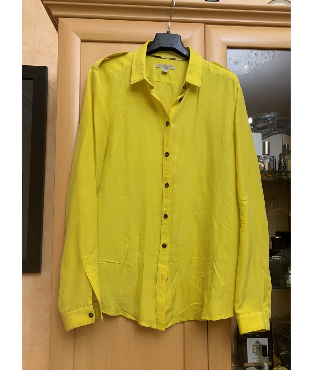 BURBERRY BRIT Желтая хлопковая рубашка, фото 5