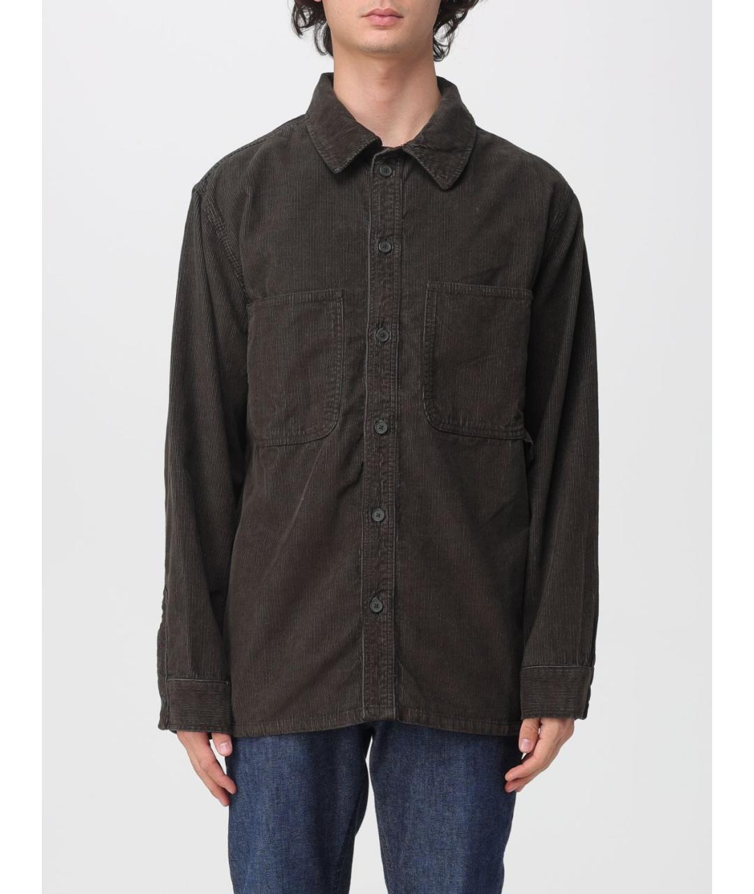 ARMANI EXCHANGE Коричневая хлопковая кэжуал рубашка, фото 4