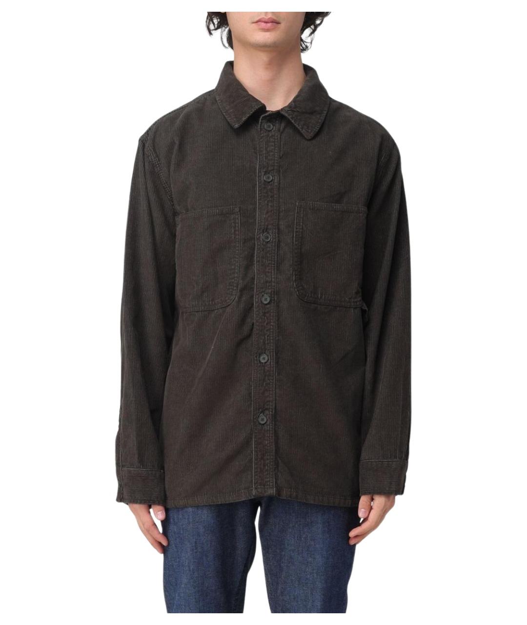 ARMANI EXCHANGE Коричневая хлопковая кэжуал рубашка, фото 1