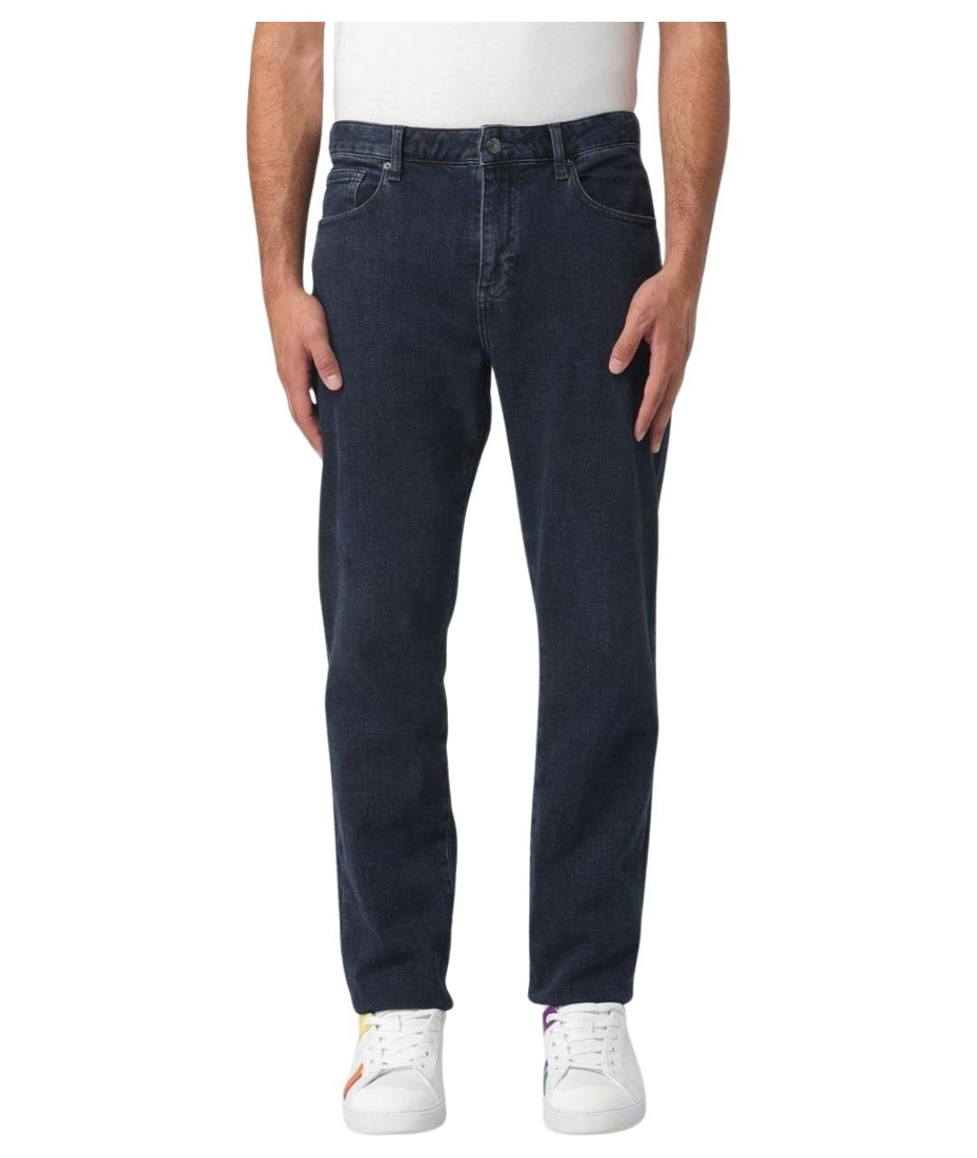 ARMANI EXCHANGE Синие хлопковые прямые джинсы, фото 1