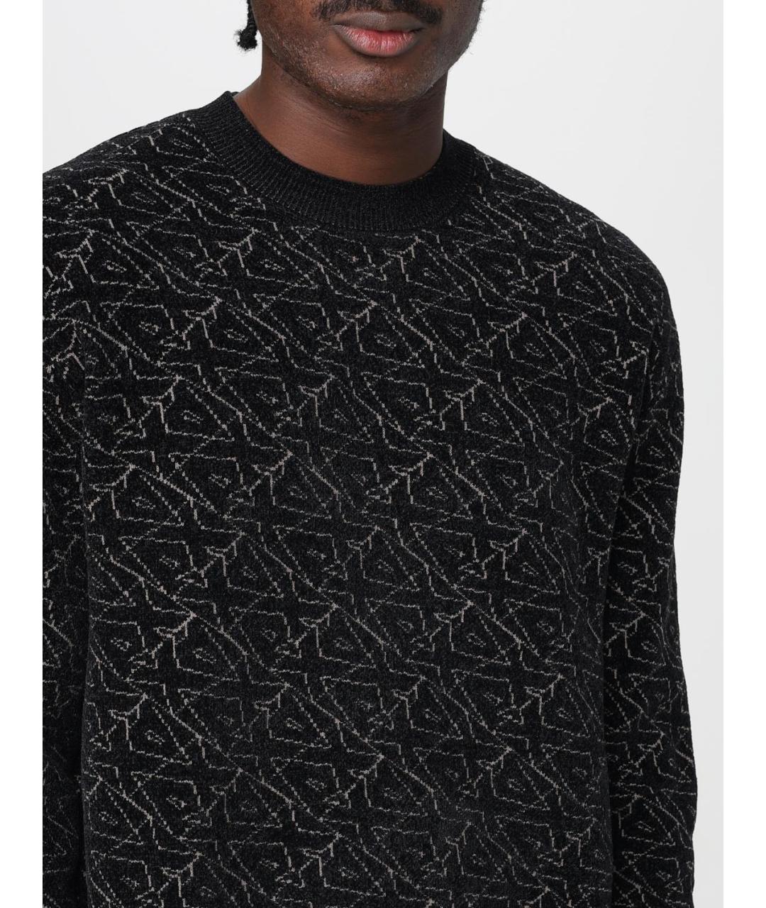 ARMANI EXCHANGE Черный вискозный джемпер / свитер, фото 3