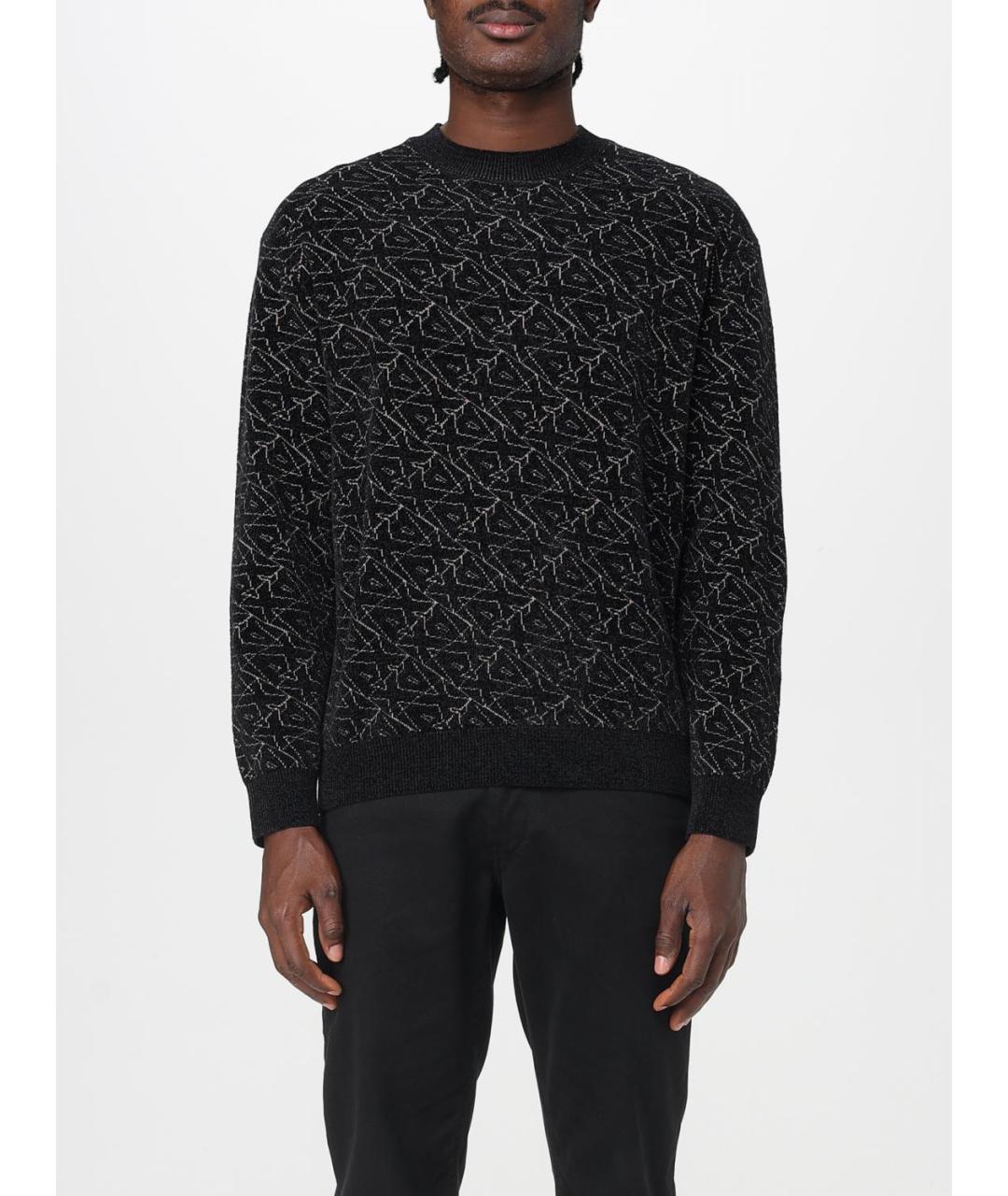 ARMANI EXCHANGE Черный вискозный джемпер / свитер, фото 4