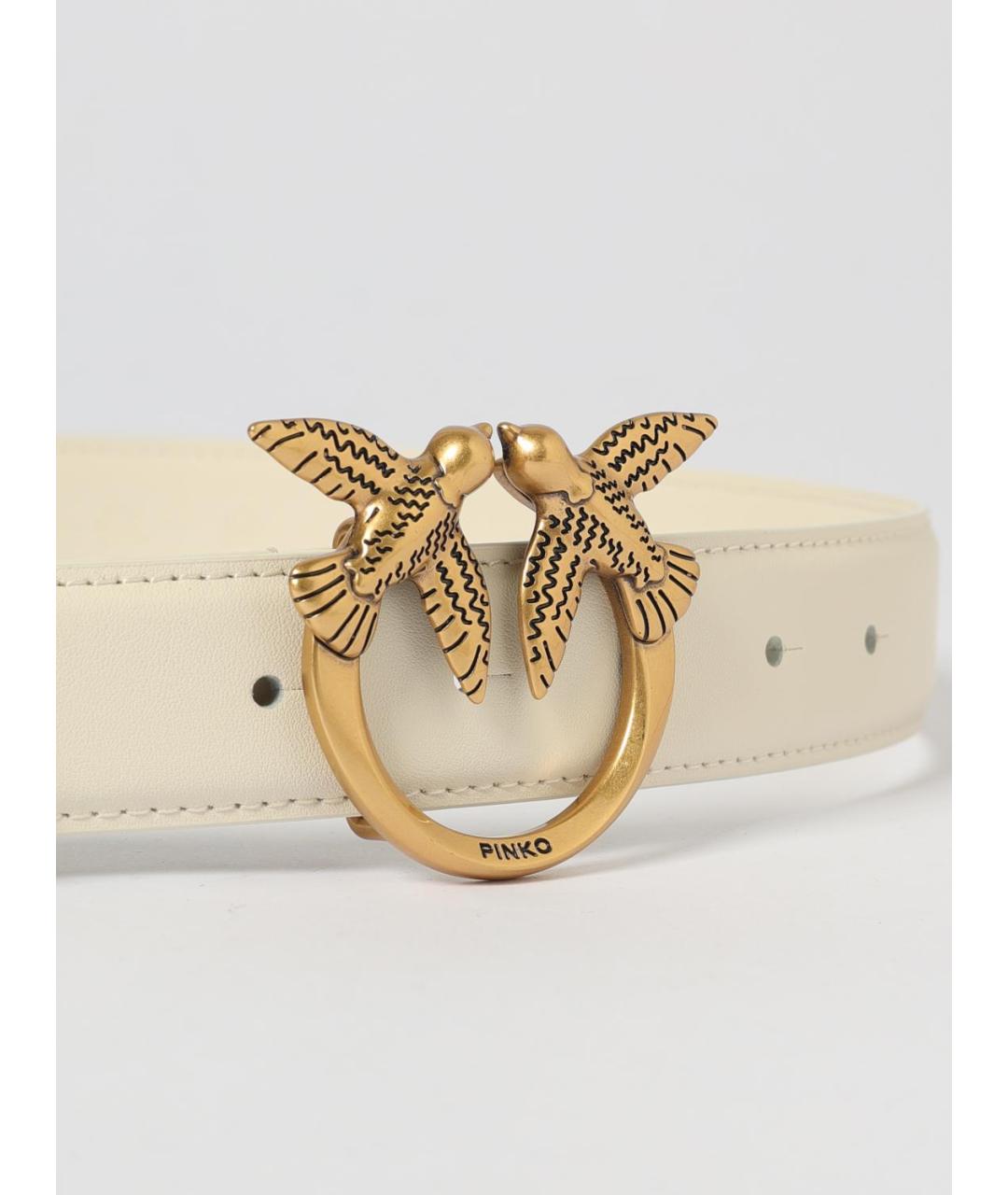 PINKO Белый кожаный ремень, фото 2